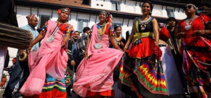 काठमाडौँमा थारु समुदायको मागी (तस्बिरहरु )