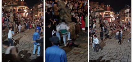 भक्तपुरको व्यस्त शहरमा केही युवामाथि क्रूर आक्रमण